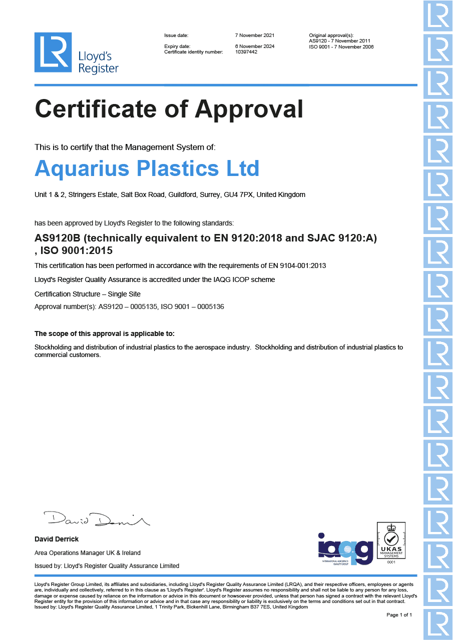 Lloyds Register Certificate of Approval
